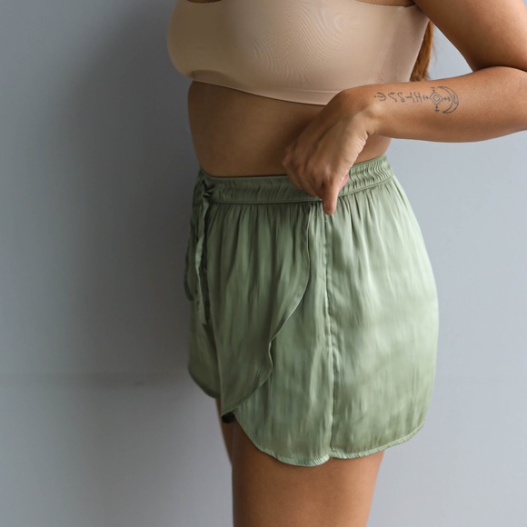 Silky Mint green Fairy Shorts - Picture 2 of 4